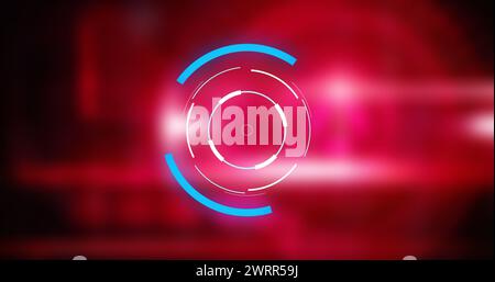 Abbildung: Oszilloskop scannt über sich ändernde Zahlen Stockfoto