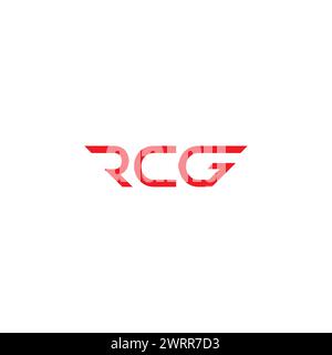 RCG-Logo einfach. Symbol „Buchstabe R“ Stock Vektor