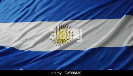 Bild von Konfetti über der Flagge argentiniens Stockfoto