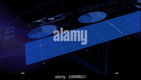 Bild der Verarbeitung von Finanzdaten und Statistiken Stockfoto