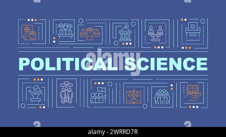Politikwissenschaft Türkiswort-Konzept Stock Vektor