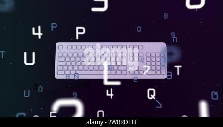 Abbildung: Datenverarbeitung über Tastatur Stockfoto