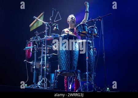 MADRID, ESPAÑA – 27. OKTOBER. La Pegatina en concierto de 20 aniversario en el Wizink Center de Madrid el 27 de Octubre de 2023 Stockfoto