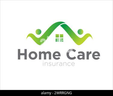 Home Care Logo Designs für Health Consult und Versicherung Logo Stock Vektor