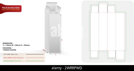 Illustration ein gestanztes Konzept mit 3D-Bildern für Milch, Saft, Lebensmittel, Bäckerei, Produktfächer einzigartige Designs Stock Vektor