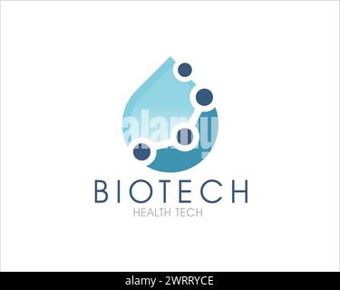 Droop Bio TECH Logo-Designs für Labor- und Forschungslogos Stock Vektor