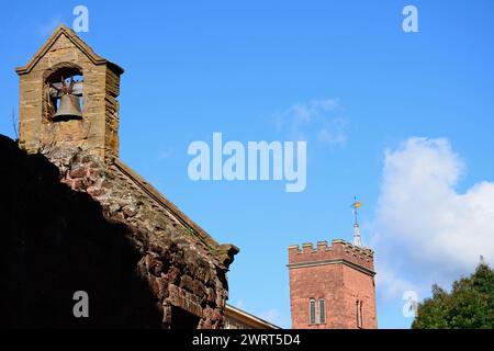 St. Catherines Kapelle Glockenturm Ruinen im Stadtzentrum, Exeter, Devon, Großbritannien, Europa Stockfoto