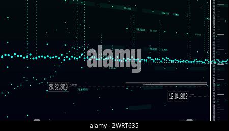 Bild der Verarbeitung von Finanzdaten Stockfoto