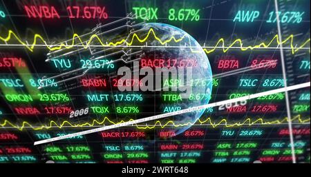 Bild der weltweiten Verarbeitung von Finanzdaten Stockfoto