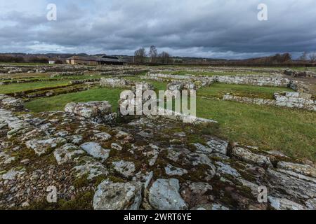 Corbridge Roman Town, Northumberland, England, Großbritannien: Ursprünglich Coria. Ein römisches Fort & Garrison südlich der Hadriansmauer Stockfoto