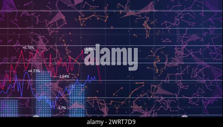Bild von Statistiken und der Verarbeitung von Finanzdaten Stockfoto