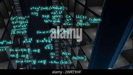 Bild der Datenverarbeitung über Computerserver Stockfoto