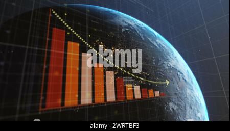 Bild der weltweiten Verarbeitung von Finanzdaten Stockfoto