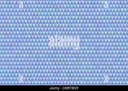 Muster aus blauen Würfeln mit leichten Farbvariationen, die in Reihen und Farben als Hintergrund angeordnet sind. Stockfoto
