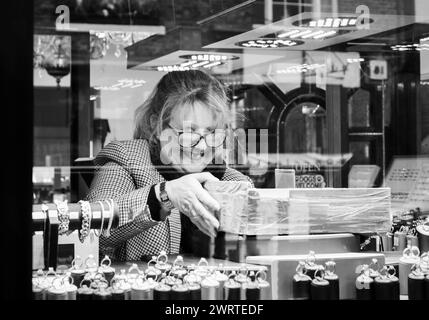 Foto: © Jamie Callister. Straßen von Chester City, Cheshire, England, 18. Februar 2024 Stockfoto