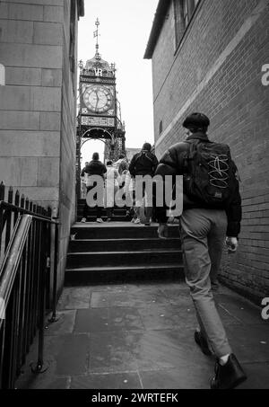 Foto: © Jamie Callister. Straßen von Chester City, Cheshire, England, 18. Februar 2024 Stockfoto