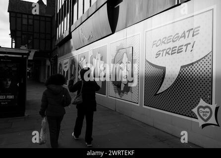 Foto: © Jamie Callister. Straßen von Chester City, Cheshire, England, 18. Februar 2024 Stockfoto