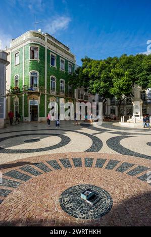 Platz Praca Luis de Camoes in der Altstadt, Lagos, Algarve, Portugal Stockfoto