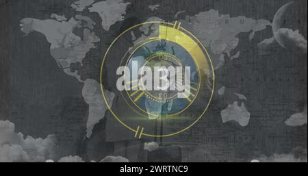 15 bis 0 Countdown vor grauem Hintergrund 4k Stockfoto