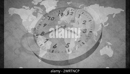 15 bis 0 Countdown vor grauem Hintergrund 4k Stockfoto