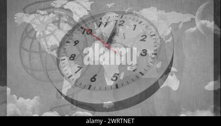 15 bis 0 Countdown vor grauem Hintergrund 4k Stockfoto