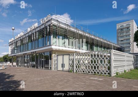 Cafe Moskau, Karl-Marx-Allee, Ost-Berlin, Deutschland Stockfoto