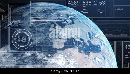 Bild der weltweiten Verarbeitung von Finanzdaten Stockfoto