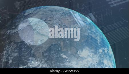 Bild der Datenverarbeitung auf der ganzen Welt Stockfoto