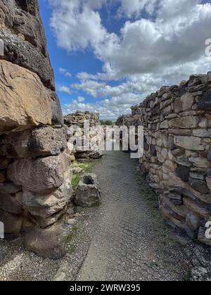 nuraghe barumini - su nuraxi Nuragic Complex su nuraxi in barumini in Zentral-sardinien Stockfoto