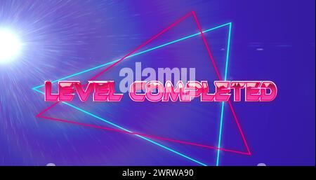 Bild des abgeschlossenen Textes über Formen abgleichen Stockfoto