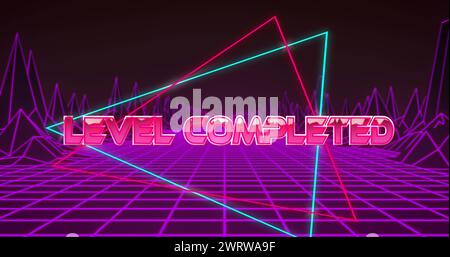 Bild des abgeschlossenen Textes über Formen abgleichen Stockfoto