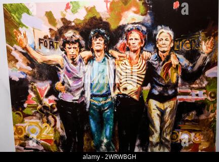 DIE ROLLING STONES OFFIZIELLE BEST.-NR. 9 BEKLEIDUNG IN TOKIO Stockfoto