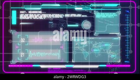 Bild der Bildschirme und der Verarbeitung von Finanzdaten Stockfoto
