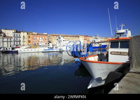 Der Fischerhafen von Sete. Occitanie, Frankreich Stockfoto