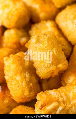 Hausgemachte gebackene gebratene Tater Tot Potatoes mit Ketchup Stockfoto