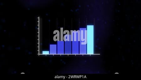Bild der Verarbeitung von Finanzdaten und Statistiken Stockfoto