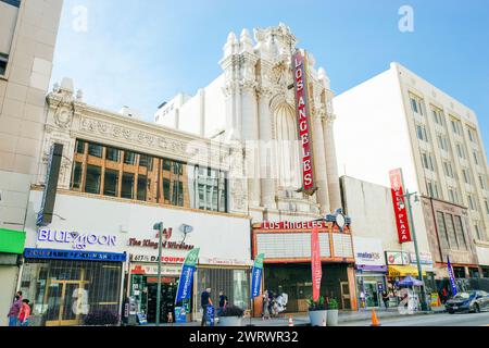 Los Angeles, Kalifornien, USA - 2. märz 2024 Straße in der Innenstadt. Hochwertige Fotos Stockfoto