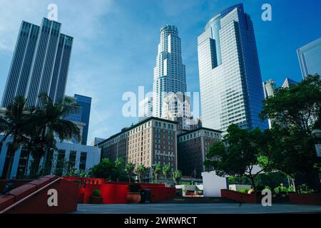 Los Angeles, Kalifornien, USA - 2. märz 2024 Straße in der Innenstadt. Hochwertige Fotos Stockfoto