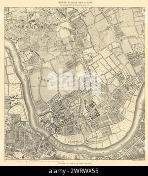 Fulham 1741 nach John Rocque. Veröffentlicht von Edward Stanford. 1900 MAP Stockfoto