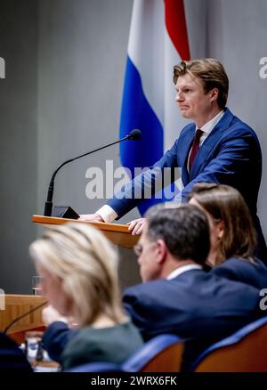 DEN HAAG - Ruben Brekelmans VVD während einer Debatte im Repräsentantenhaus über den Stand des Krieges in Europa. Die MPS sprechen unter anderem darüber, wie die Niederlande die Ukraine unterstützen. ANP ROBIN UTRECHT niederlande raus - belgien raus Stockfoto