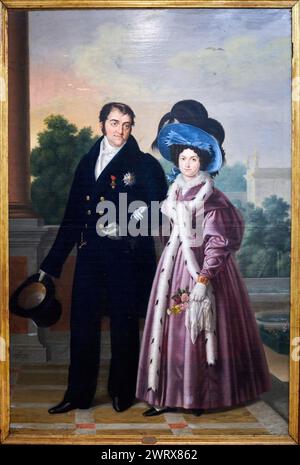 Luis de la Cruz y Ríos, (Puerto de la Cruz, Teneriffa, 1776 - Antequera, Málaga, 1853), Ferdinand VII. und María Cristina, 1832, Museum der Schönen Künste, Museum Stockfoto