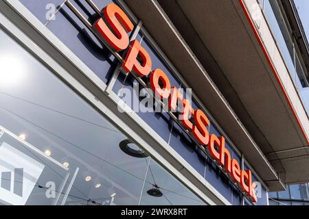 SportScheck in Bielefeld Stockfoto