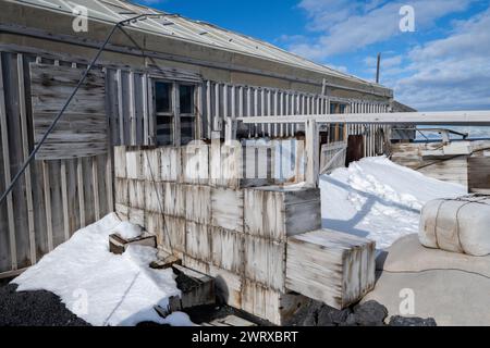 Antarktis, Rossmeer, Ross Island, Cape Royds. Shackleton's Hut, verwendet während der British Antarctic Nimrod Expedition (1907–1907) Stockfoto