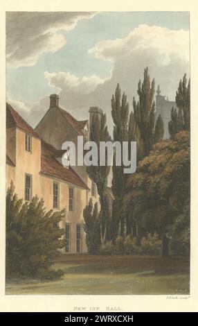 New Inn Hall [jetzt Balliol College]. Ackermanns Oxford University 1814 Stockfoto