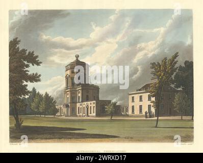 Radcliffe Astronomisches Observatorium. Ackermanns Oxford University 1814 Stockfoto