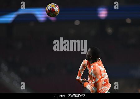 Madrid, Spanien. März 2024. Marcus Thuram vom FC Inter während des UEFA Champions League-Spiels zwischen Inter FC Internazionale und Club Atletico de Madrid am 13. März 2024 im Stadion Civitas Metropolitano in Madrid Credit: Tiziano Ballabio Credit: Independent Photo Agency/Alamy Live News Stockfoto