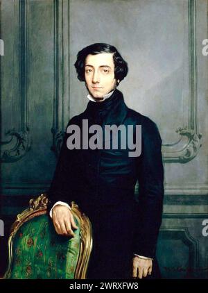 Alexis de Tocqueville, Alexis Charles Henri Clérel, Comte de Tocqueville (1805–1859), Tocqueville, französischer Aristokrat, Diplomat, Philosoph, und Historiker. Stockfoto