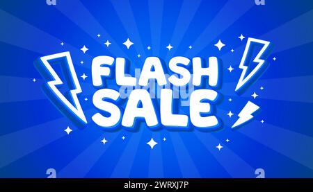 Flash Sale Event, großes Angebot, Plakatschild. Vektor Stock Vektor