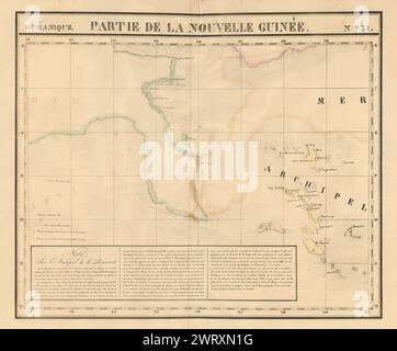 Océanique. Partie de la Nouvelle Guinée #31. Neuguinea. VANDERMAELEN 1827 Karte Stockfoto