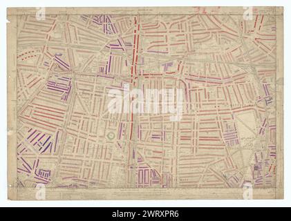 LSE POVERTY OS PROOF KARTE Hackney Downs - Kingsland - Dalston - Haggerston 1928 Stockfoto